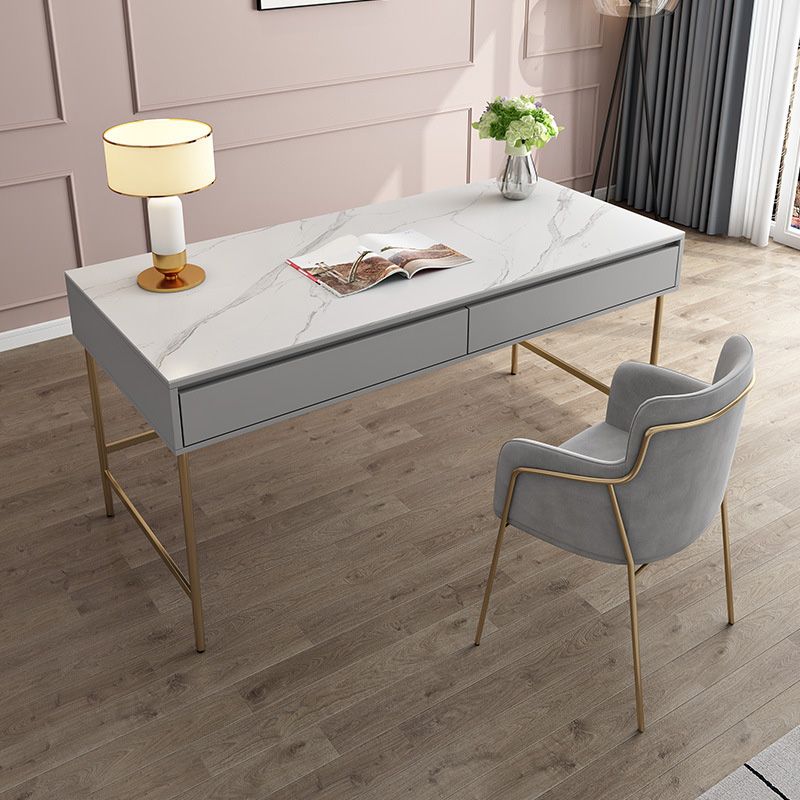 Marble Rectangular Office Desk Glam Solid Wood Writing Desk for Home Clearhalo 'furn' 'furn_office_desk' 'Furniture' 'Office Desks' 'Office Furniture' 'office_desk' 1200x1200_213fac0d-5577-408b-903b-faa324fd0d4a