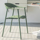 Modern Indoor-Outdoor Dining Arm Chair Plastic Arm Chair with Metal Legs