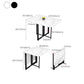 Modern Folding Dining Table Rectangle Wooden Top with Black Metal Base Clearhalo 'Dining Tables & Seating' 'Dining Tables' 'dining_table' 'furn' 'furn_dining_table' 'Furniture' 'Kitchen & Dining Furniture' 1200x1200_2141c40c-4e3c-484d-9cd2-41d4efe28b5c