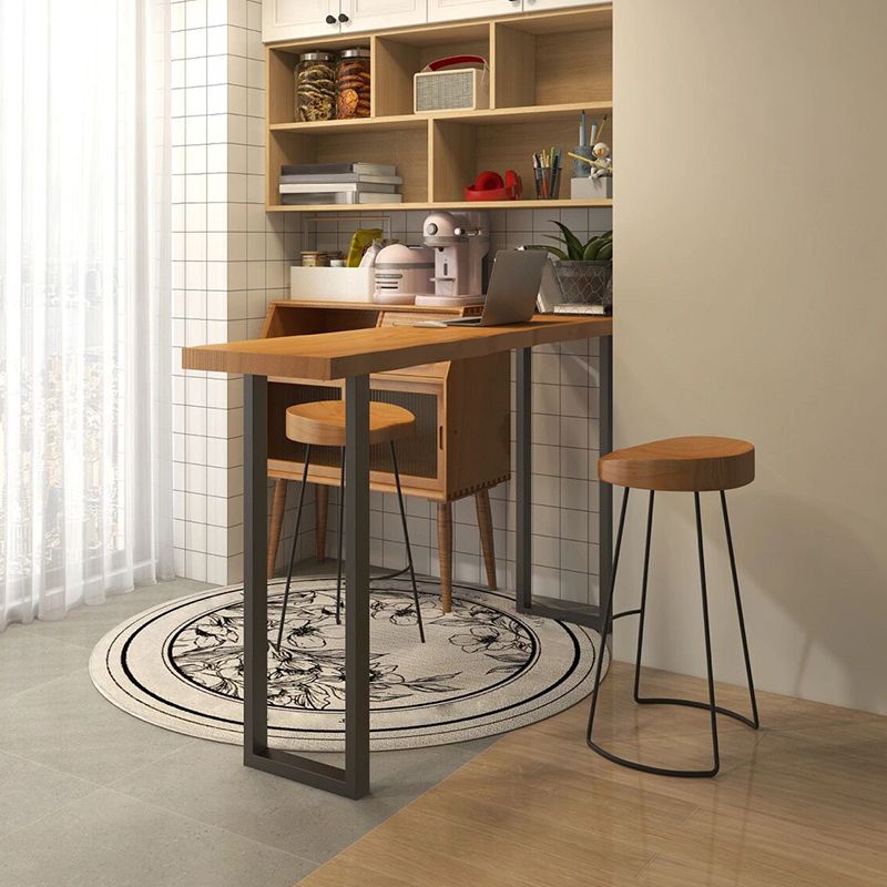 Juego de mesa de pub rectangular moderno de 1/2/3 piezas Juego de mesa de bistró de madera maciza