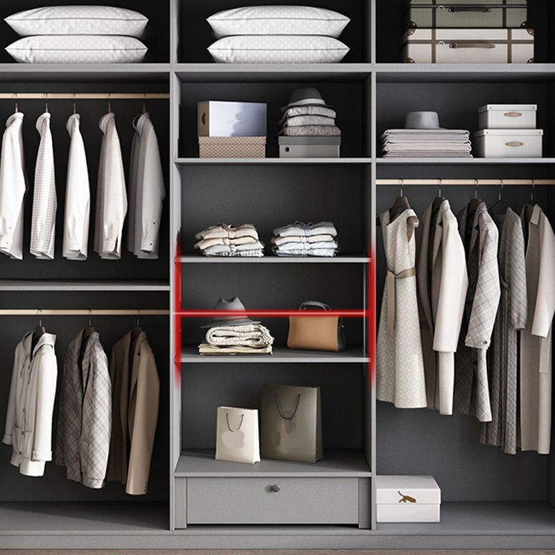 Slaapkamer Moderne opbergkast houten garderobe kast met kledingstaaf