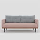 Square Arm Sofa Sofa 31.5" D x 29.53" H Faux Leather/Linen Sofa Clearhalo 'furn' 'furn_sofas' 'Furniture' 'furniture_sofas' 'kitchen' 'kitchen_sofas' 'Living Room Furniture' 'Sofa' 'sofas' 1200x1200_2145ed9c-4298-4889-b7fb-4b78780a84d5