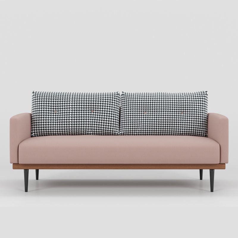 Square Arm Sofa Sofa 31.5" D x 29.53" H Faux Leather/Linen Sofa Clearhalo 'furn' 'furn_sofas' 'Furniture' 'furniture_sofas' 'kitchen' 'kitchen_sofas' 'Living Room Furniture' 'Sofa' 'sofas' 1200x1200_2145ed9c-4298-4889-b7fb-4b78780a84d5