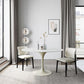 Round Dining Table Tulip Base Dining Table in White for Dining Room Clearhalo 'Dining Tables & Seating' 'Dining Tables' 'dining_table' 'furn' 'furn_dining_table' 'Furniture' 'Kitchen & Dining Furniture' 1200x1200_2146378a-ae80-4fbf-960b-e1ee5be01c9a