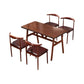 Manufactured Wood 3/5 Pcs Dinette Set with Matte Finish Dining Table and Chairs