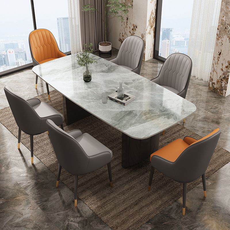 Industrial Sintered Stone Dining Table Rectangle Dining Table for Dining Room Clearhalo 'Dining Tables & Seating' 'Dining Tables' 'dining_table' 'furn' 'furn_dining_table' 'Furniture' 'furniture_dining_table' 'Kitchen & Dining Furniture' 'kitchen' 'kitchen_dining_table' 1200x1200_2148aa56-193e-4d53-9a39-01885cf78a8e