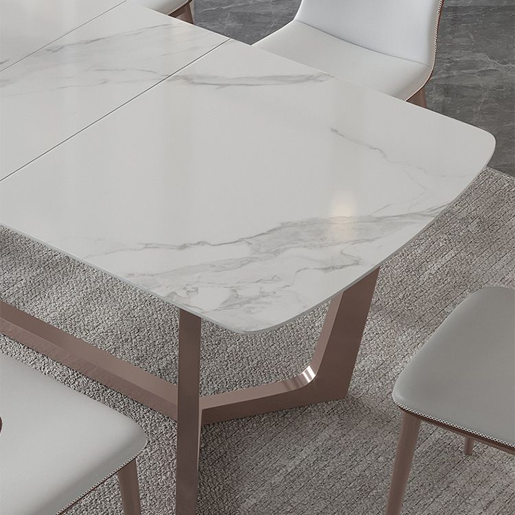 Nordic 1/4/5/7 Pieces Dining Set Sintered Stone Dining Table with Leather Chairs Clearhalo 'Dining Room Sets' 'Dining Tables & Seating' 'dining_room_set' 'furn' 'furn_dining_room_set' 'Furniture' 'furniture_dining_room_set' 'Kitchen & Dining Furniture' 'kitchen&dining_furn' 'kitchen' 1200x1200_21493b45-82dd-413a-aee7-b640ef762efe