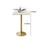 Glam 1/3/5 Pieces Bar Table Set Round Stone Counter Table with High Stools Clearhalo 'Bar Furniture' 'furn' 'furn_home_bar_bar_sets' 'Furniture' 'Home Bars & Bar Sets' 'home_bar_bar_sets' 'Kitchen & Dining Furniture' 1200x1200_214aad33-f08a-4308-b0ab-f8226c7fdf97