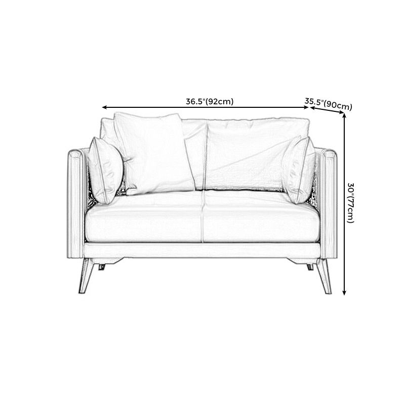 Stationaire opslagvlekbestendige echte lederen vierkante arm donkergrijze bank