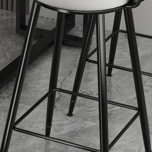 Style moderne bas Bar-Bar-Sool Round Seat Counter Bar Tabouret avec des jambes en métal pour la maison