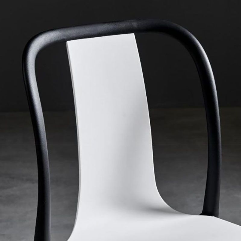 Contemporary Chairs Dining Slat Back Armless Chairs with Plastic Legs Clearhalo 'Dining Chairs' 'Dining Tables & Seating' 'dining_chair' 'Furniture' 'furniture_dining_chair' 'Kitchen & Dining Furniture' 1200x1200_214fc91f-752b-452d-995a-c8ef0c07a23c