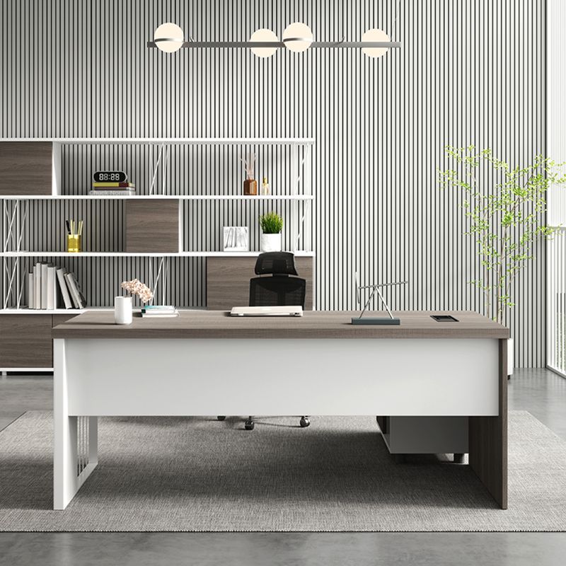 Rectangular and L-Shape Computer Desk Contemporary Manufactured Wood Desktop Desk Clearhalo 'furn' 'furn_office_desk' 'Furniture' 'furniture_office_desk' 'Office Desks' 'Office Furniture' 'office_desk' 1200x1200_214ff07b-b23d-4568-be94-4f38b644c770