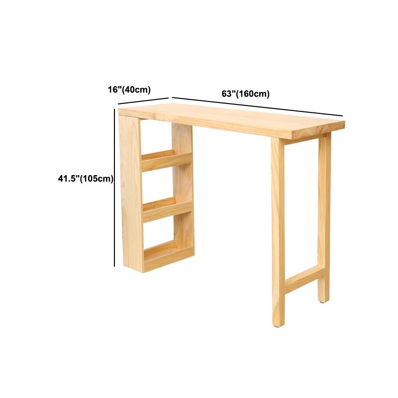 Industrial Bar Table Set 1/2/3 Pieces Rectangle Pine Wood Counter Table for Living Room Clearhalo 'Bar Furniture' 'furn' 'furn_home_bar_bar_sets' 'Furniture' 'Home Bars & Bar Sets' 'home_bar_bar_sets' 'Kitchen & Dining Furniture' 1200x1200_21507ea1-8b2f-4a45-bd02-7459c78fdb6e