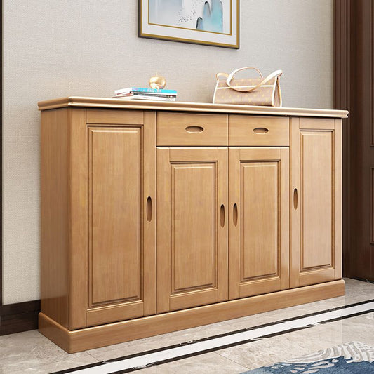 Cabinet d'accent moderne du milieu du siècle avec tiroirs et étagères à Rubberwood