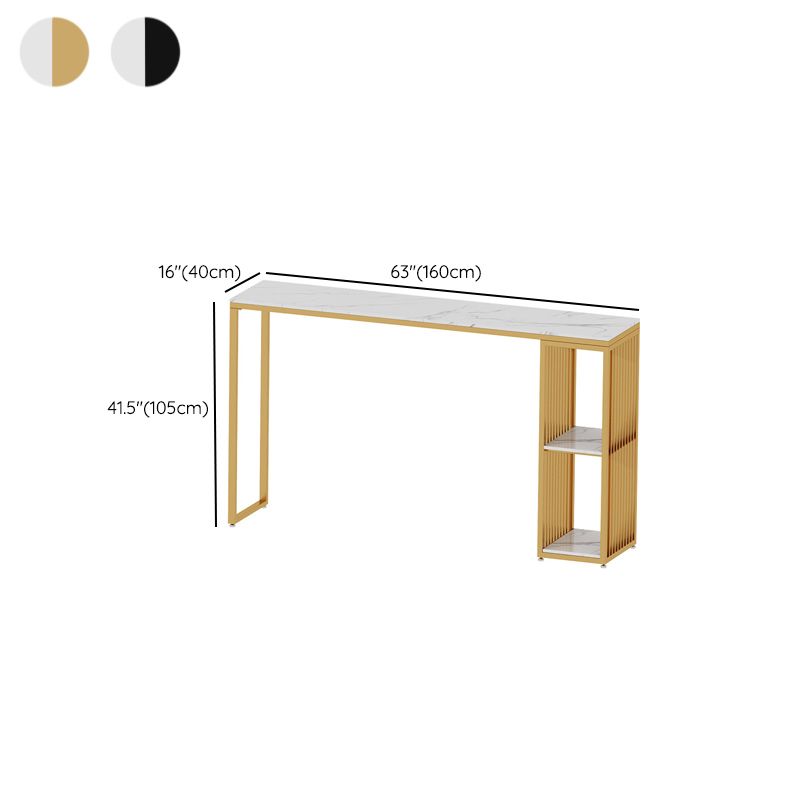 Modern Bar Table Set 1/3 Pieces Faux Marble Counter Height Set with Upholstered Stools Clearhalo 'Bar Furniture' 'furn' 'furn_home_bar_bar_sets' 'Furniture' 'Home Bars & Bar Sets' 'home_bar_bar_sets' 'Kitchen & Dining Furniture' 1200x1200_21528b9f-b7f3-4384-be25-0fb344cf6b7b