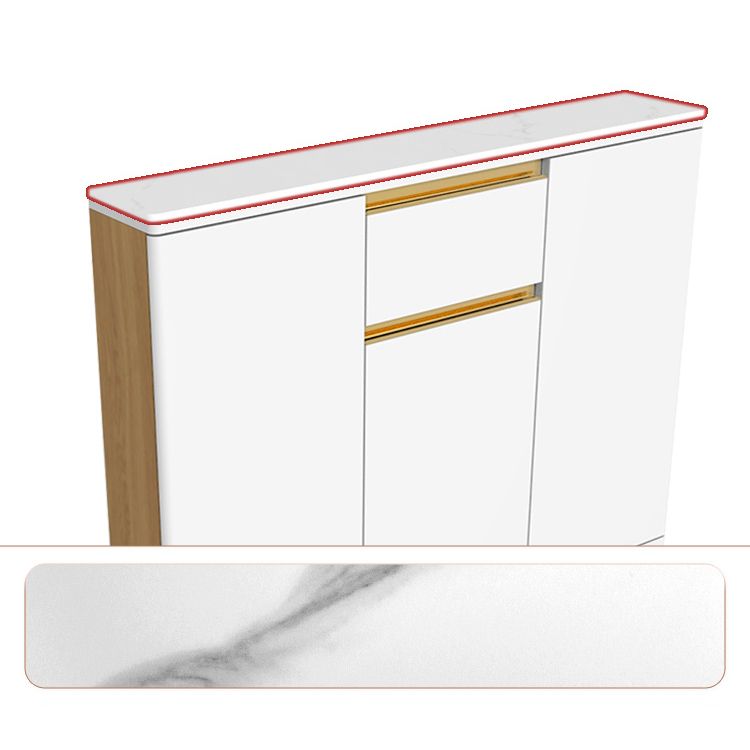 White Modern Server Engineered Wood and Rubber Wood Cabinets with Drawer Clearhalo 'buffet_sideboard' 'Buffets & Sideboards' 'furn' 'furn_buffet_sideboard' 'Furniture' 'furniture_buffet_sideboard' 'Kitchen & Dining Furniture' 1200x1200_21529596-4e34-4d92-8b11-74b310f9ca6e