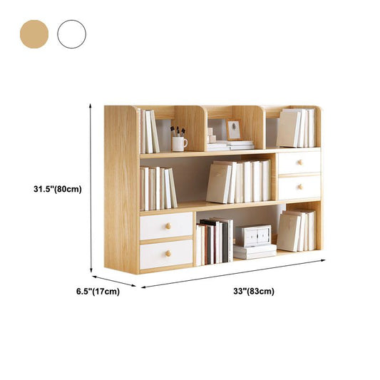Libreria aperta di libreria aperta da 9,5 "W Modern Wooden con cassetti e scaffali