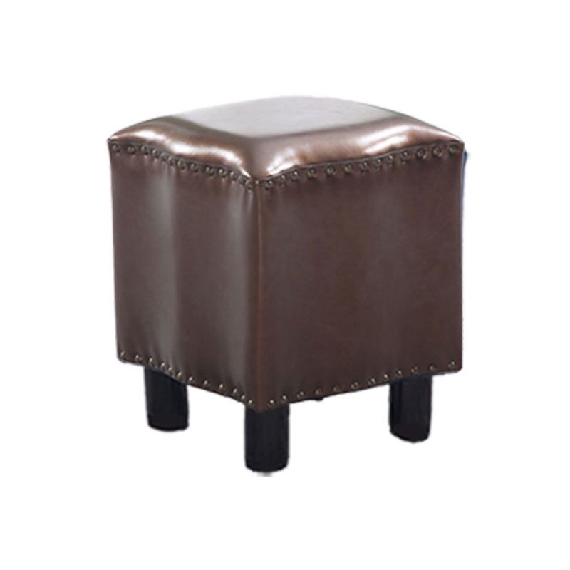 Modern Brown Standard Leather Pure Color Standard for Drawing Room Clearhalo 'furn' 'furn_ottomans_poufs' 'Furniture' 'Living Room Furniture' 'Ottomans & Poufs' 'ottomans_poufs' 1200x1200_21542a96-2062-4766-b519-948aa4d5f0d9