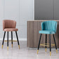 Scandinavian Footrest Checkout Counter Stool Matte Finish PU Leather Barstool Clearhalo 'Bar Furniture' 'Bar Stools' 'bar_stools' 'furn' 'furn_bar_stools' 'Furniture' 'Kitchen & Dining Furniture' 1200x1200_21551a5e-7a67-46df-8ba3-5b0d5f7895ea