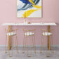 Glam Pub Table Rectangle Bar Height Bar Table for Cafe and Breakroom Clearhalo 'Bar Furniture' 'Bar Tables' 'bar_tables' 'furn' 'furn_bar_tables' 'Furniture' 'Kitchen & Dining Furniture' 1200x1200_2156cf77-bf84-457f-9b6e-dba0062760fc