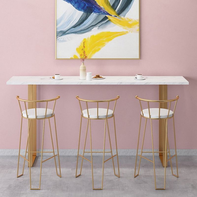 Glam Pub Table Rectangle Bar Height Bar Table for Cafe and Breakroom Clearhalo 'Bar Furniture' 'Bar Tables' 'bar_tables' 'furn' 'furn_bar_tables' 'Furniture' 'Kitchen & Dining Furniture' 1200x1200_2156cf77-bf84-457f-9b6e-dba0062760fc