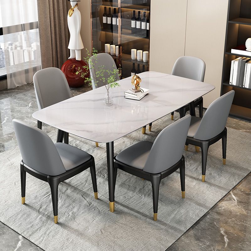 Rectangle Stone Dining Table Traditional Luxury Wood Tripod Base Dining Table Clearhalo 'Dining Tables & Seating' 'Dining Tables' 'dining_table' 'furn' 'furn_dining_table' 'Furniture' 'furniture_dining_table' 'Kitchen & Dining Furniture' 'kitchen' 'kitchen_dining_table' 1200x1200_2157f989-7c7d-4bdf-b17e-a53c26873416