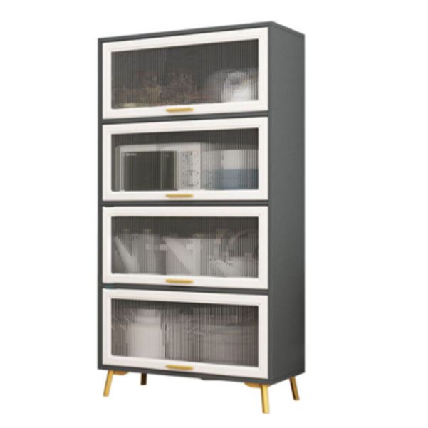 Puertas de madera de ingeniería modernas Puertas de vidrio de comedor gabinetes