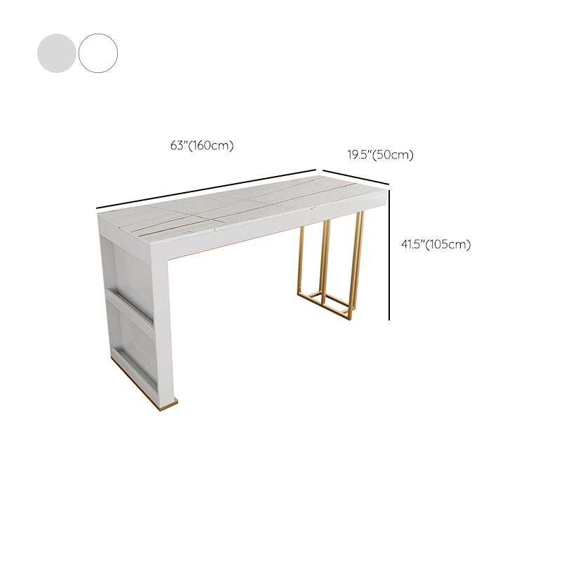 Glam 1/3/4 Stück Stange Tisch Set Rechteckstange mit Metallhöfen