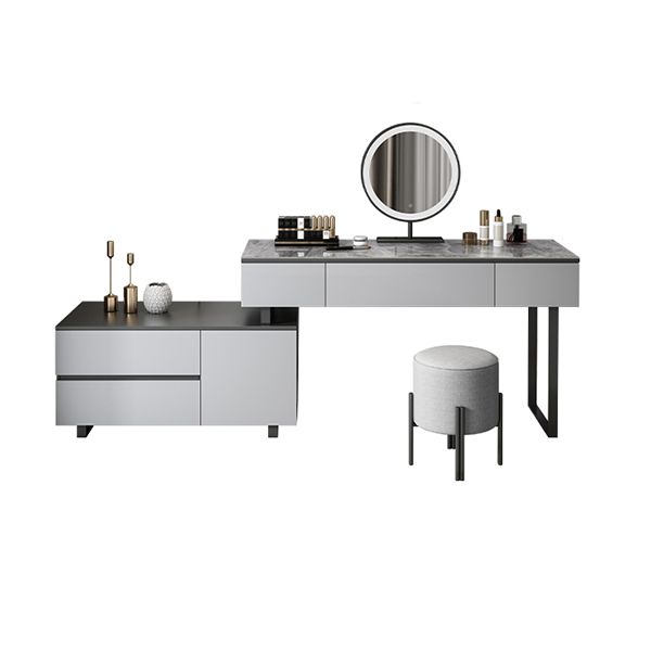 Gray Bedroom Lighted Mirror Vanity Makeup Dressing Table Set Clearhalo 'Bedroom Furniture' 'furn' 'furn_makeup_vanities' 'Furniture' 'Makeup Vanities' 'makeup_vanities' 1200x1200_215b3437-22a6-49cf-afc2-e4debbe7c07c