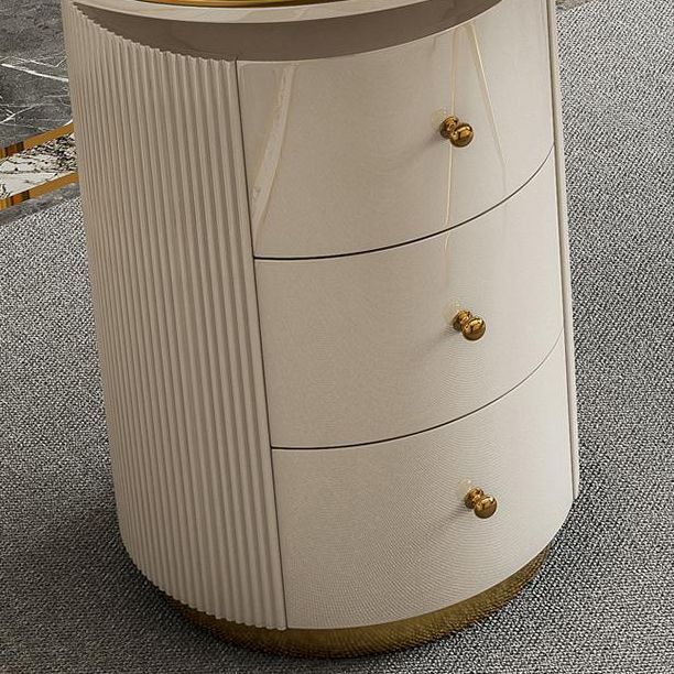 Escritorio de oficina de glam stone 3 cajones de 29.53 pulgadas de altura