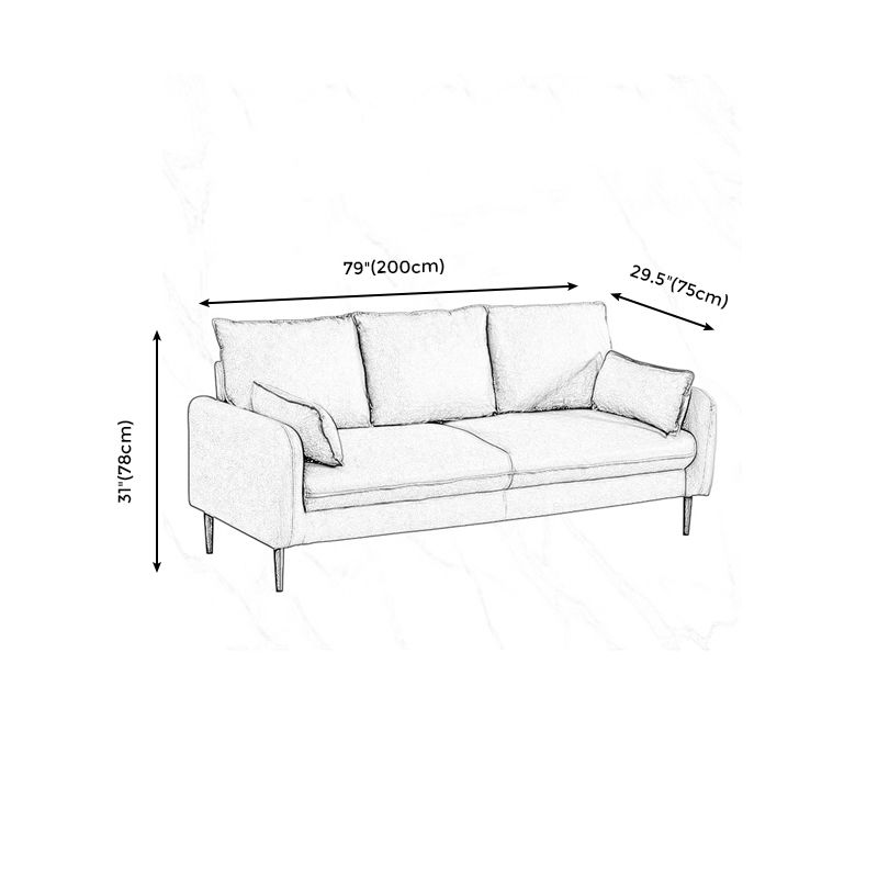 Contemporary Pillow Back Couch Square Arm Leather Sofa for Living Room Clearhalo 'furn' 'furn_sofas' 'Furniture' 'furniture_sofas' 'Living Room Furniture' 'Sofa' 'sofas' 1200x1200_215de6cc-66c2-43eb-aaf0-c0c080424092
