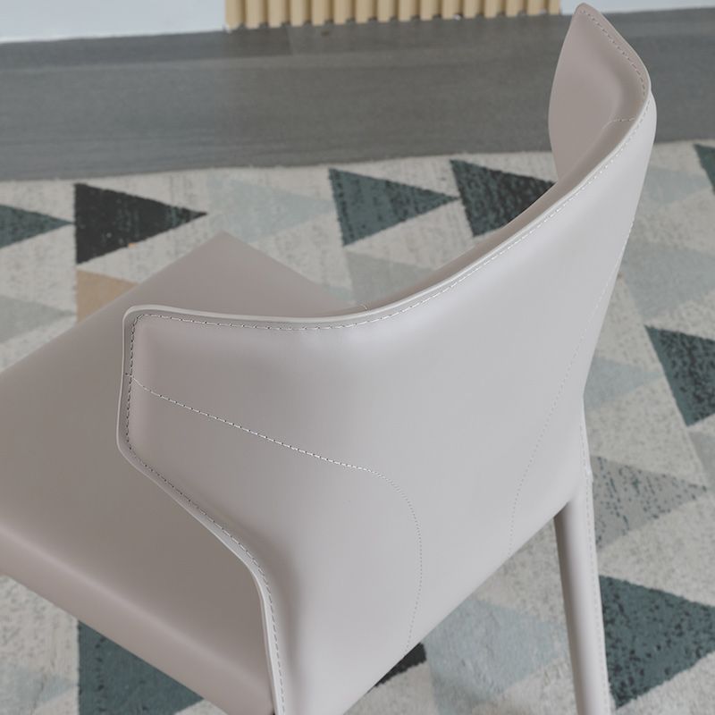 Modern Wingback Dining Chairs Faux Leather Armless Side Chair Clearhalo 'Dining Chairs' 'Dining Tables & Seating' 'dining_chair' 'furn' 'furn_dining_chair' 'Furniture' 'Kitchen & Dining Furniture' 1200x1200_215e6a77-0516-47d6-85d8-4eea9f1afd89