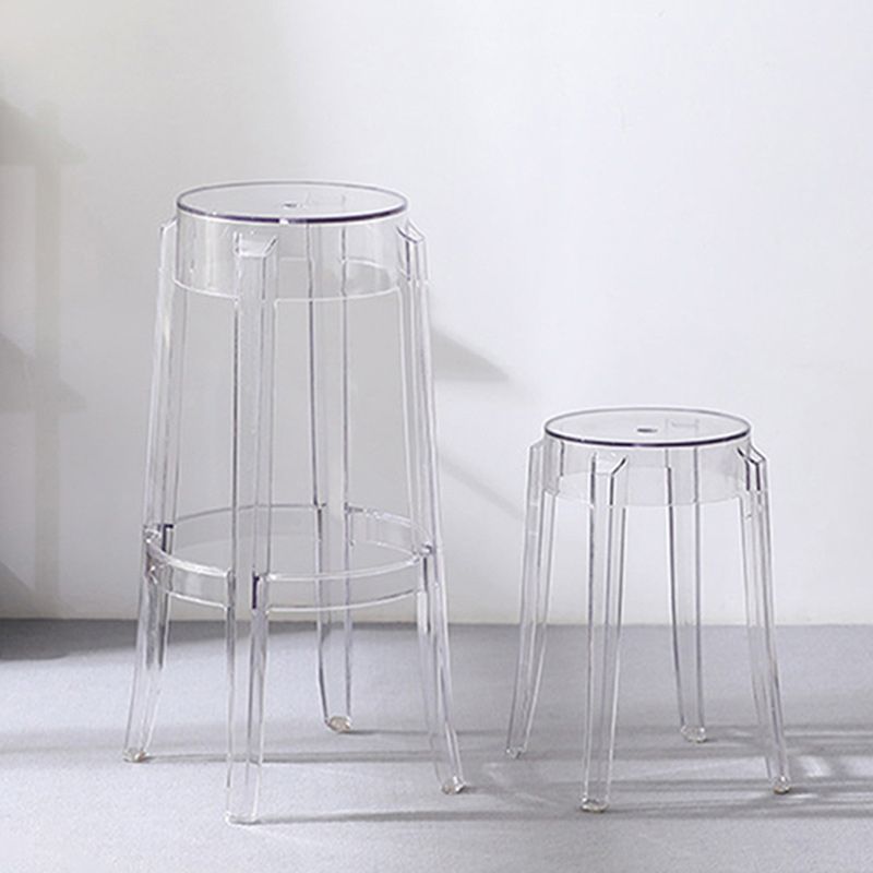 Nordic Style Bar-stool Round Counter Bar Stool with Plastic Legs for Home Clearhalo 'Bar Furniture' 'Bar Stools' 'bar_stools' 'furn' 'furn_bar_stools' 'Furniture' 'furniture_bar_stools' 'Kitchen & Dining Furniture' 1200x1200_215e8e1c-5108-48ab-8d23-96cf26fe1be0