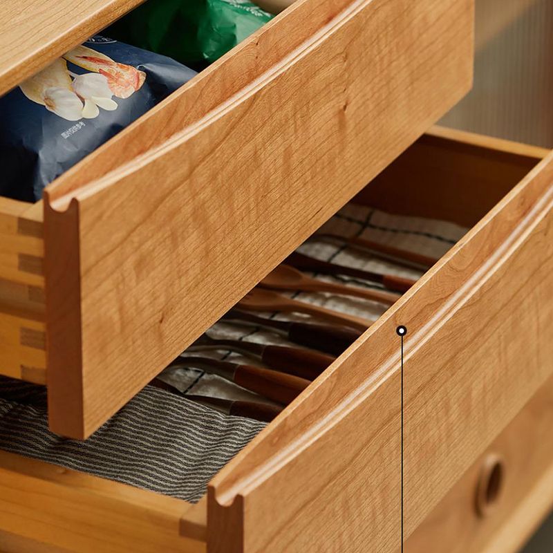 Contemporary Glass Doors Display Stand Pine Storage Cabinet for Dining Room Clearhalo 'Display & China Cabinets' 'display_china_cabinets' 'furn' 'furn_display_china_cabinets' 'Furniture' 'Kitchen & Dining Furniture' 1200x1200_215f7a8e-dd49-47a0-ba3d-98716dd21018