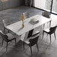 Set da pranzo in pietra sinterizzata in stile moderno Set da pranzo rettangolare 1/2/5/7 pezzi