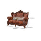 本革ソファ茶色の房状のスプリットバックロールアームソファリビングルーム用