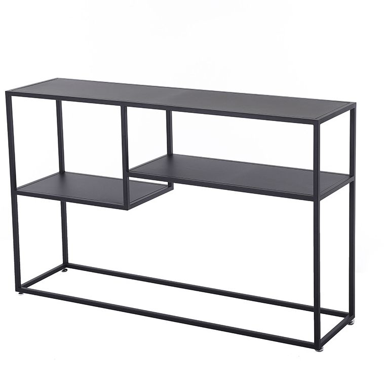 29.53-inch Tall Modern Console Table Iron Accent Table with Shelves Clearhalo 'Console Tables' 'console_tables' 'Entry & Mudroom Furniture' 'furn' 'furn_console_tables' 'Furniture' 1200x1200_2160c2f4-75db-452f-b329-b588fd0b4151