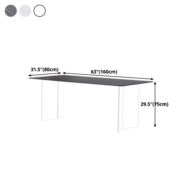 Sintered Stone Dining Table Modern Rectangle Dining Table with Acrylic Base Clearhalo ' dining_table' 'Dining Tables & Seating' 'Dining Tables' 'furn' 'furn_dining_table' 'Furniture' 'furniture_dining_table' 'Kitchen & Dining Furniture' 'kitchen&dining_furn' 'kitchen' 'kitchen_dining_table' 1200x1200_21613968-f24e-41dc-8241-cb2fcaaa1a26