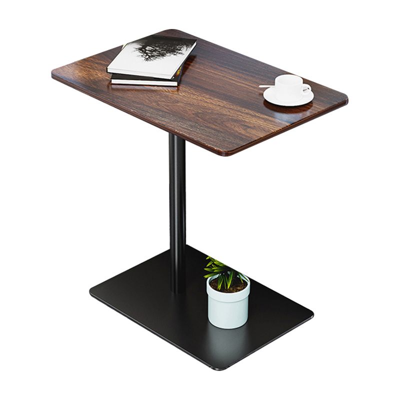 Modern Wood Side End Table Minimalist Rectangular Corner Table