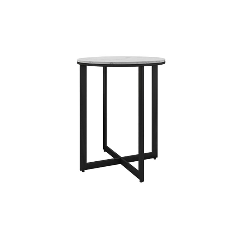 Contemporary Frame Coffee Table Round Slate Top Cocktail Table Clearhalo 'Coffee & Accent Tables' 'Coffee Tables' 'coffee_tables' 'furn' 'furn_coffee_tables' 'Furniture' 'Living Room Furniture' 1200x1200_2161c15f-8cb0-4838-b89d-60c335ebbe5f