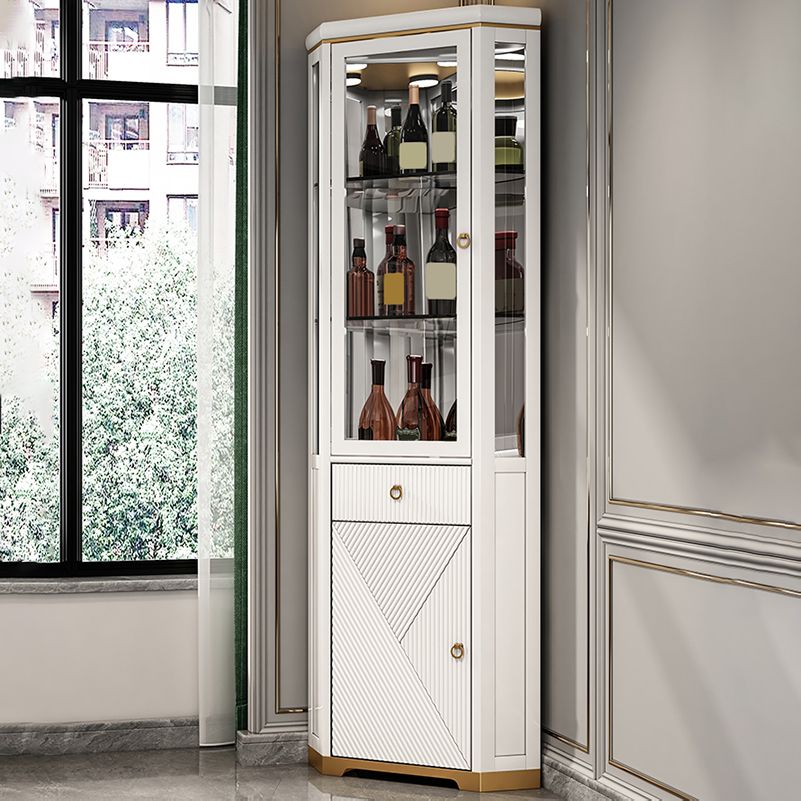 Curio Curio Curio Curio With Doors, unità angolare del display in quercia contemporanea con porte