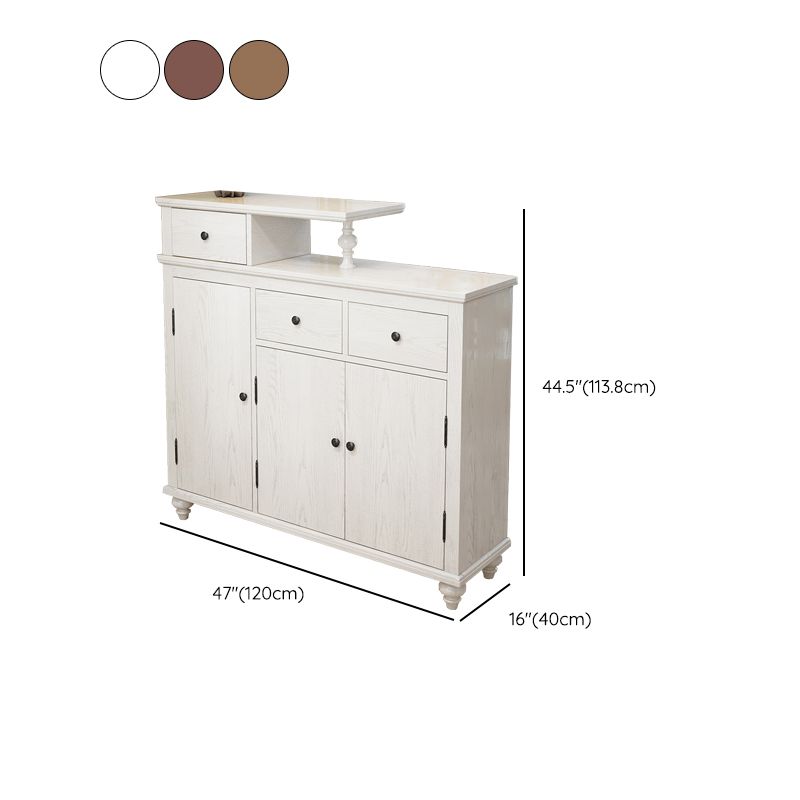 Distressed Wood Cabinet Wood 3 - Doors and 3 - Drawer Accent Cabinet Clearhalo 'Cabinets & Chests' 'cabinets_chests' 'furn' 'furn_cabinets_chests' 'Furniture' 'Living Room Furniture' 1200x1200_21686858-074b-4e4e-a49a-6e959807330f