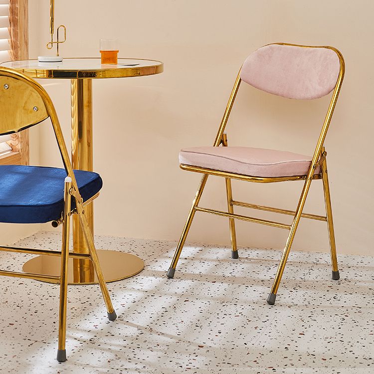 Scandinavian Open Back Velvet Side Chair Matte Finish Folding Dining Chairs Clearhalo ' kitchen&dining_furn' 'Dining Chairs' 'Dining Tables & Seating' 'dining_chair' 'furn' 'furn_dining_chair' 'Furniture' 'furniture_dining_chair' 'Kitchen & Dining Furniture' 'kitchen' 1200x1200_216ab4f9-cb6b-4035-97df-6e13900a0e95