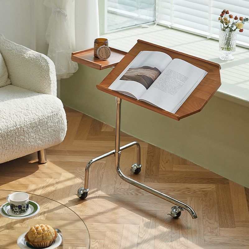 Contemporary Accent Side Table Naturally Shaped Living Room with Storage Abstract