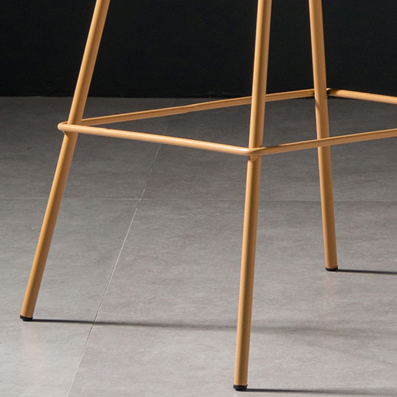 Contemporary Macaroon Counter Stools Armless Plastic Indoor Bar Stool with Iron Base Clearhalo 'Bar Furniture' 'Bar Stools' 'bar_stools' 'furn' 'furn_bar_stools' 'furniture_bar_stools' 'Kitchen & Dining Furniture' 'kitchen&dining_furn' 'kitchen' 'kitchen_furn' Furniture' 1200x1200_216cdd15-f046-40d4-a49a-e3f2db1232bf