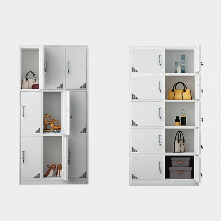 Moderner Style -Scharnier -Türgarderobe für Home Grey Metal Cabinet