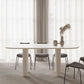 Modern White Dining Table Solid Wood Dinner Table for Dining Room