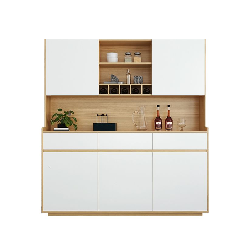 Armoire à plate-forme à hauteur de 78 "5 portes 3 placard de salle à manger de tiroir pour le salon