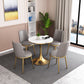 Modern Style Round Table Set 1/2/3/4/5 Pieces Dining Set for Home Clearhalo 'Dining Room Sets' 'Dining Tables & Seating' 'dining_room_set' 'furn' 'furn_dining_room_set' 'Furniture' 'Kitchen & Dining Furniture' 1200x1200_2170493e-754a-45ab-96ff-7a4271890e20
