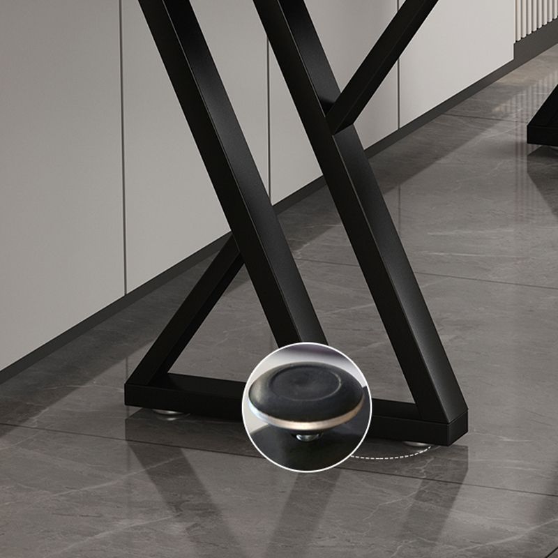 Scrivania di scrittura rettangolare contemporanea banco di computer antichi con zampe metalliche